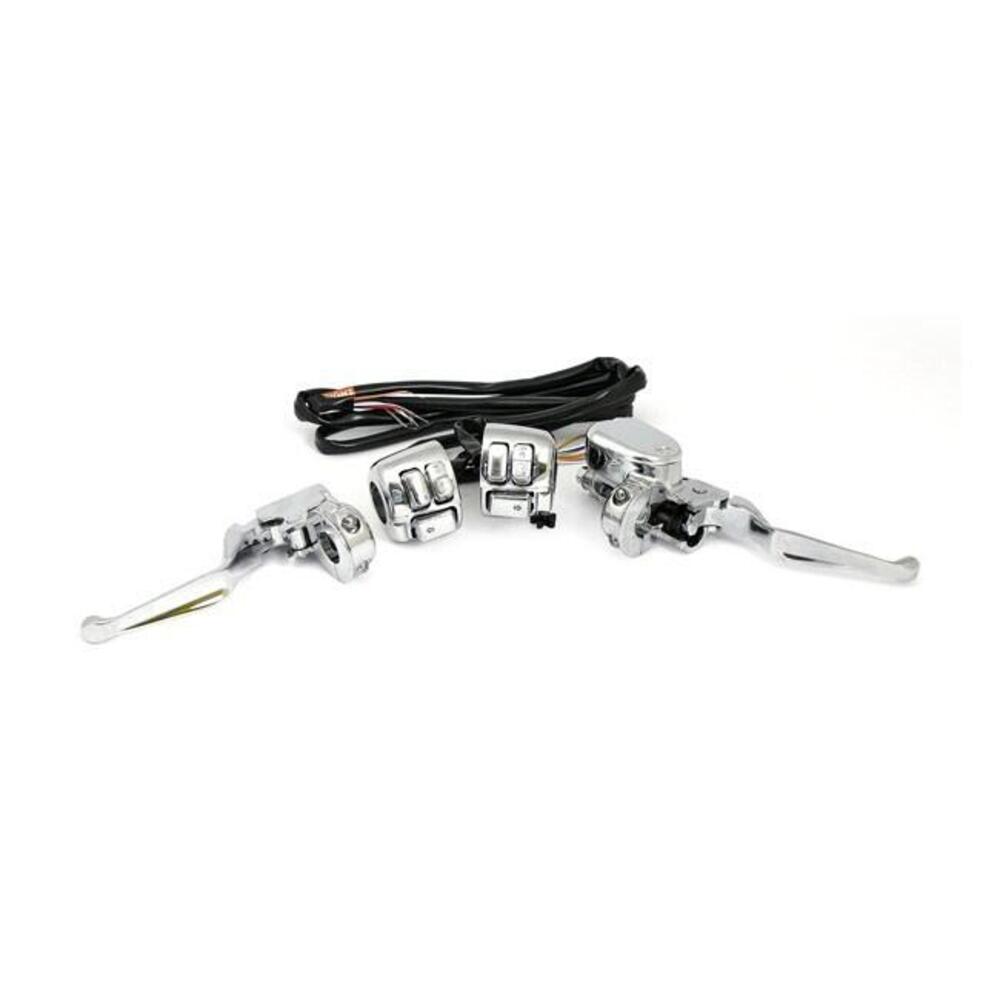 Kit comandi manubrio cromati per disco singolo (P 