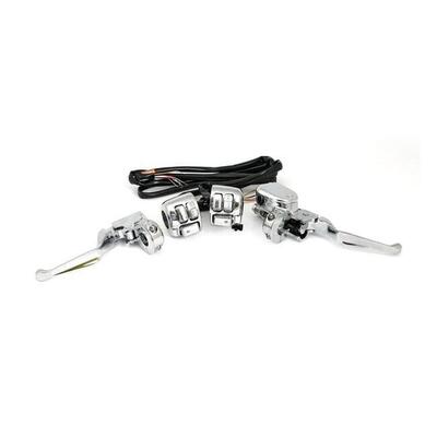 Kit comandi manubrio cromati per disco singolo (P 