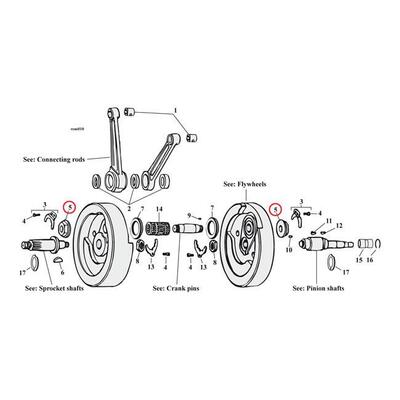 Dadi spinotto di biella Per Big Twin dal 1936 al 1 