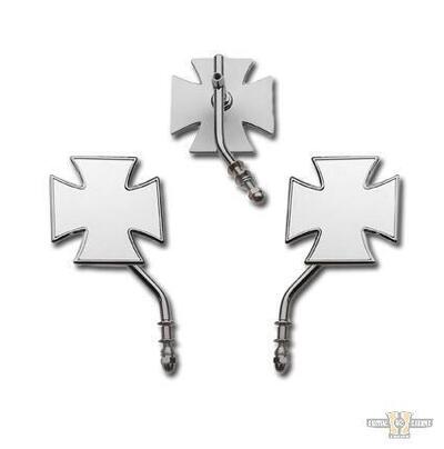 Specchietto Maltese destro a stelo corto cromo Cus 