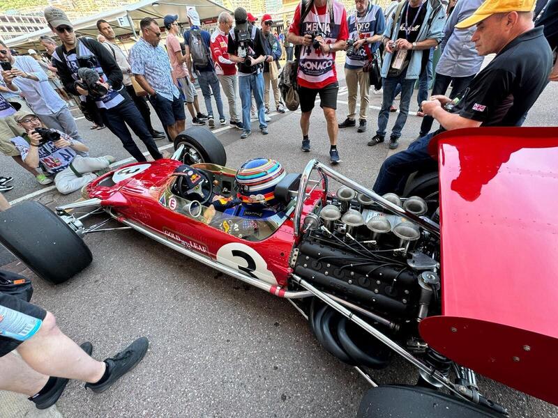 Adrian Newey in pista al Grand Prix Historique di Monaco 2024