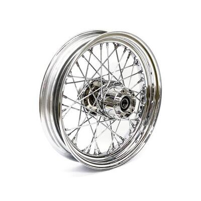 Ruota posteriore a 40 raggi cromata 16x3 per Softa 