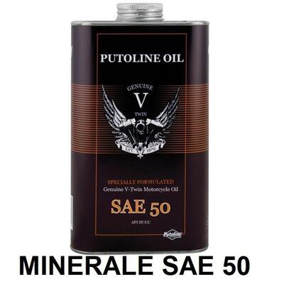 Olio motore minerale SAE 50 confezione da 1 litro Putoline