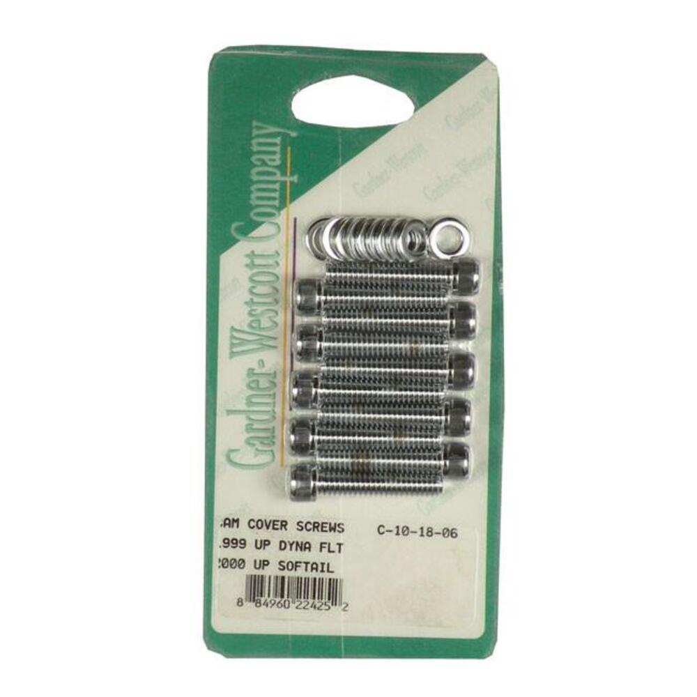 Kit viti coperchio camme cromate per Dyna, Softail 