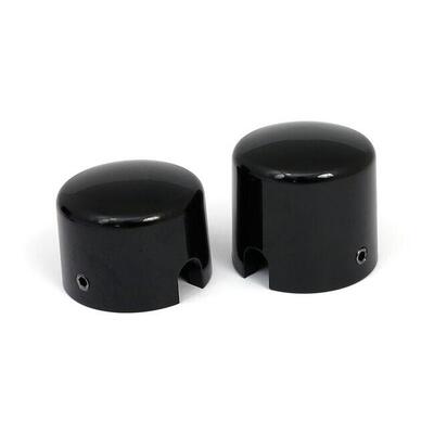 Coperture perno ruota posteriori nere per Softail 