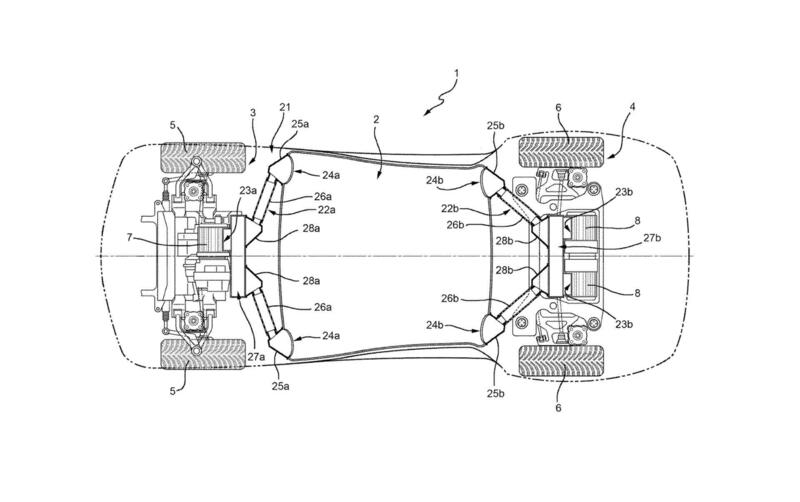 Ferrari elettrica, il brevetto di una trimotore con generatore di suoni aerodinamico