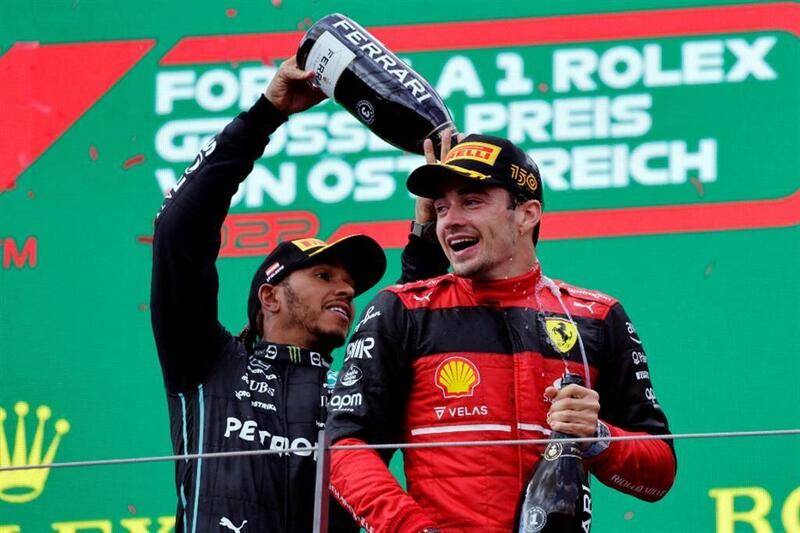 Charles Leclerc e Lewis Hamilton