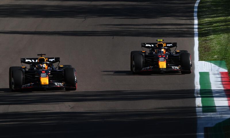 F1. GP Imola 2024 FP2 Max Verstappen e Sergio Perez