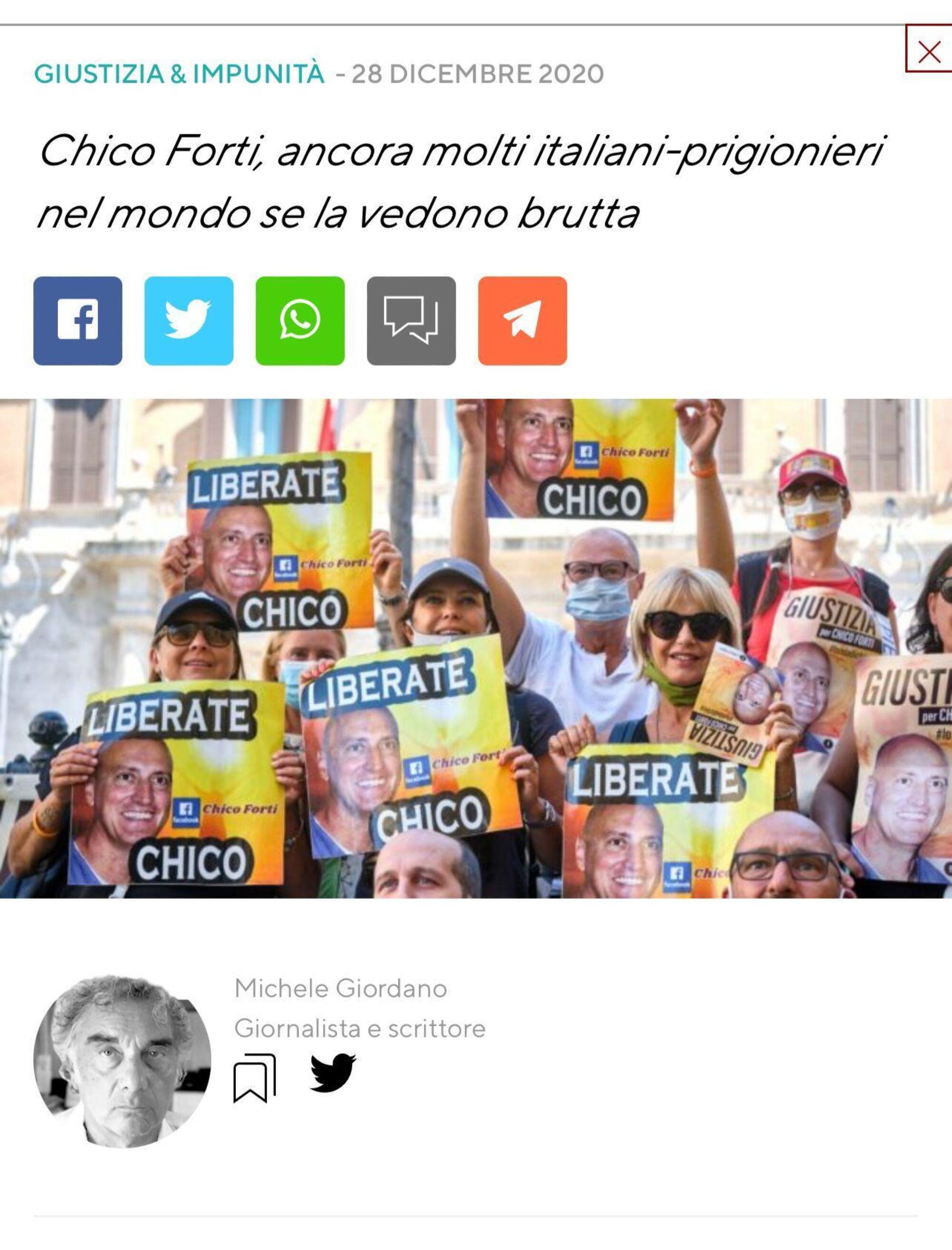 Editoriale di Michele Giordano del 28/12/2020