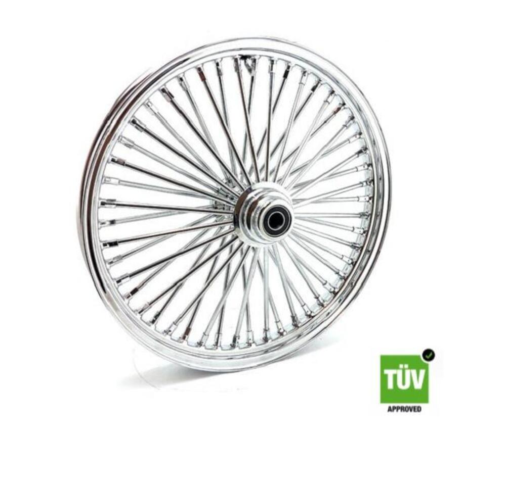 Ruota anteriore cromata Big Spoke 48 raggi 19”x 2, 