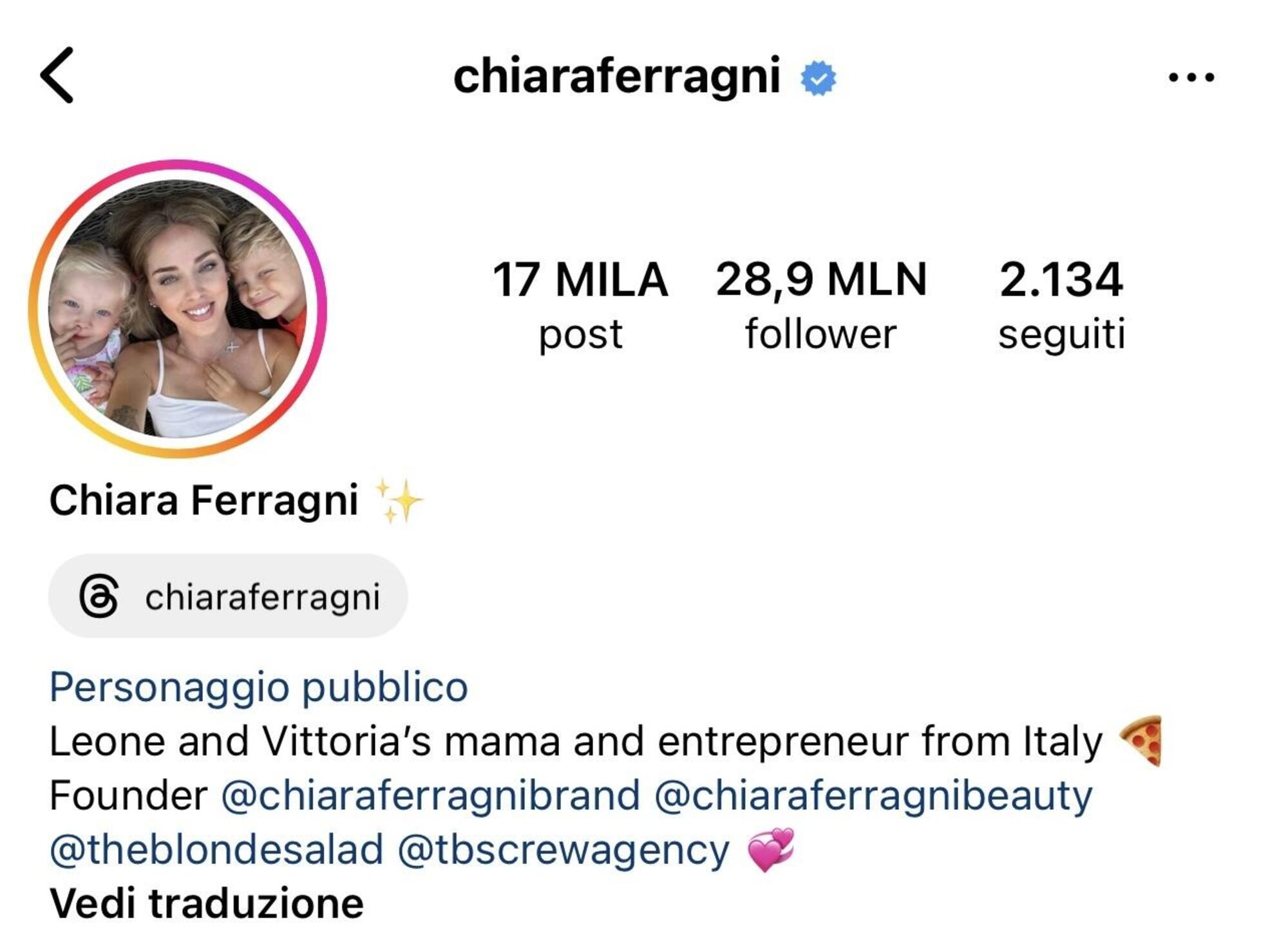 I follower di Chiara Ferragni continuano a diminuire