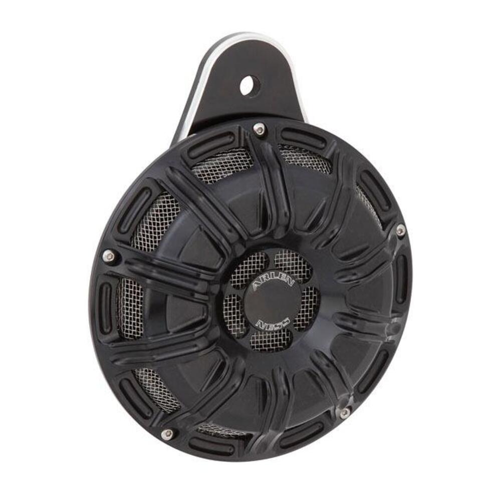 Clacson Arlen Ness 10 Gauge nero per Dyna, Softail