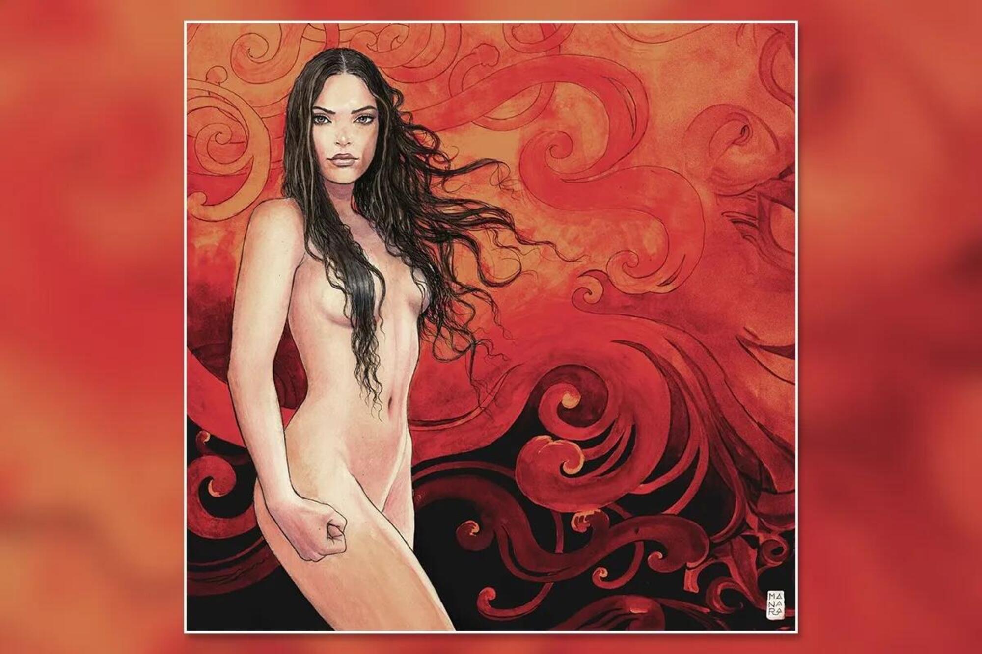 Elodie ritratta da Milo Manara nella copertina di &ldquo;Red Light&rdquo;