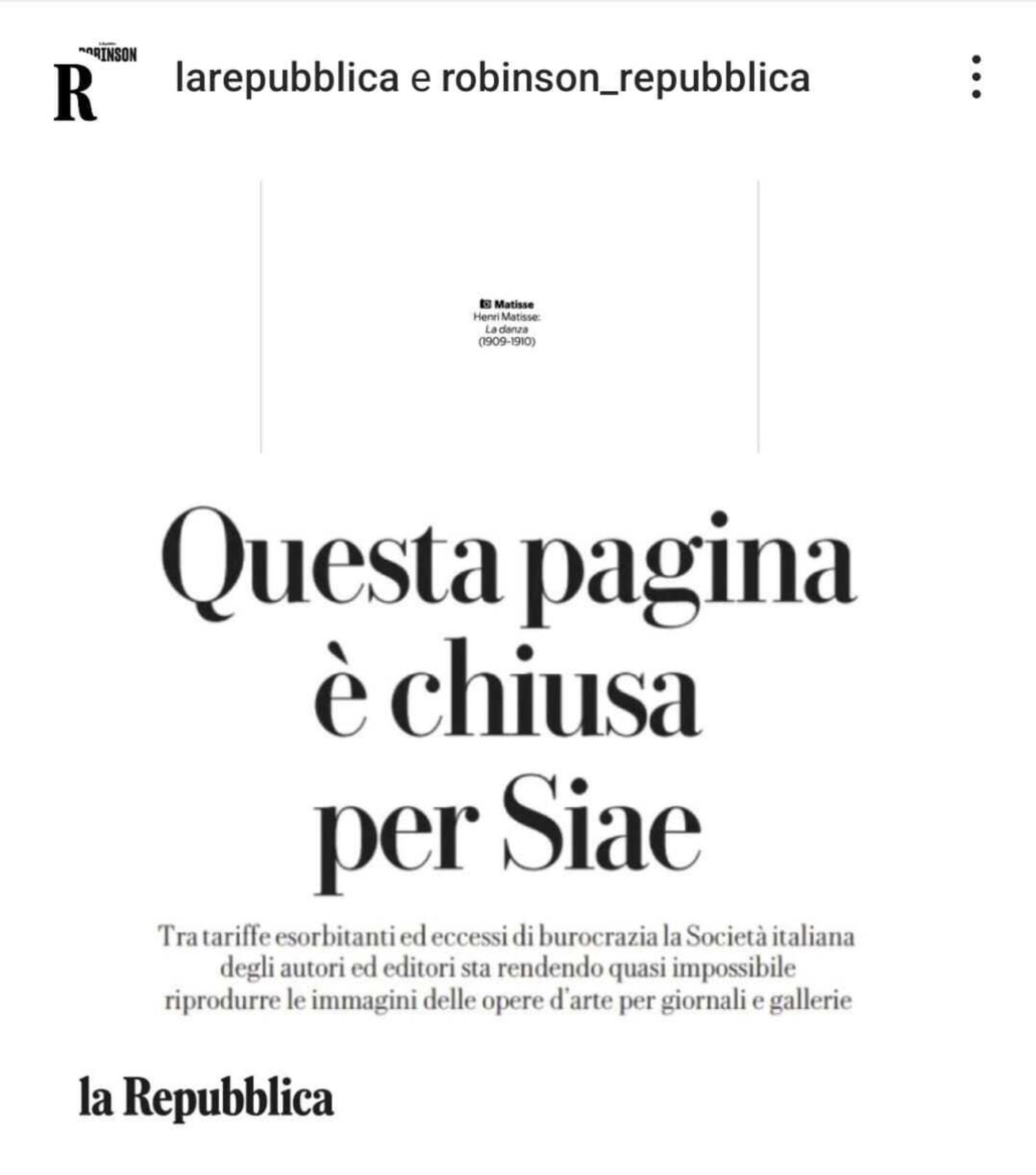 Il post (e l&#039;articolo) polemico di Repubblica contro SIAE