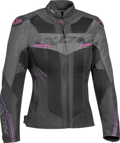 Giacca moto donna estiva Ixon DRACO LADY nero anth