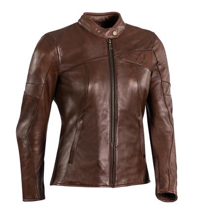 Giacca moto pelle donna CRANKY LADY Marrone Ixon