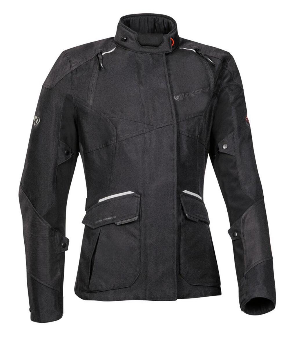 Giacca moto donna Ixon BALDER LADY 3 strati Nero