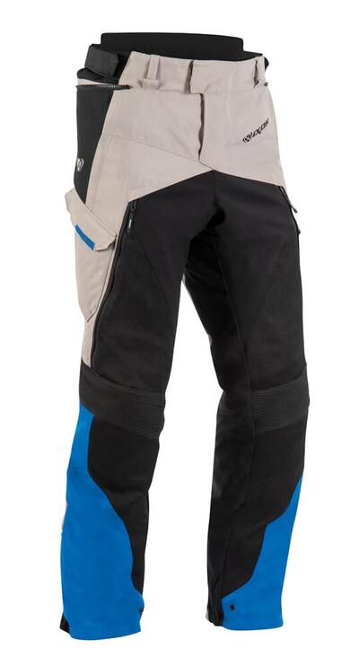 Pantaloni moto Ixon EDDAS Greggio Blu Nero