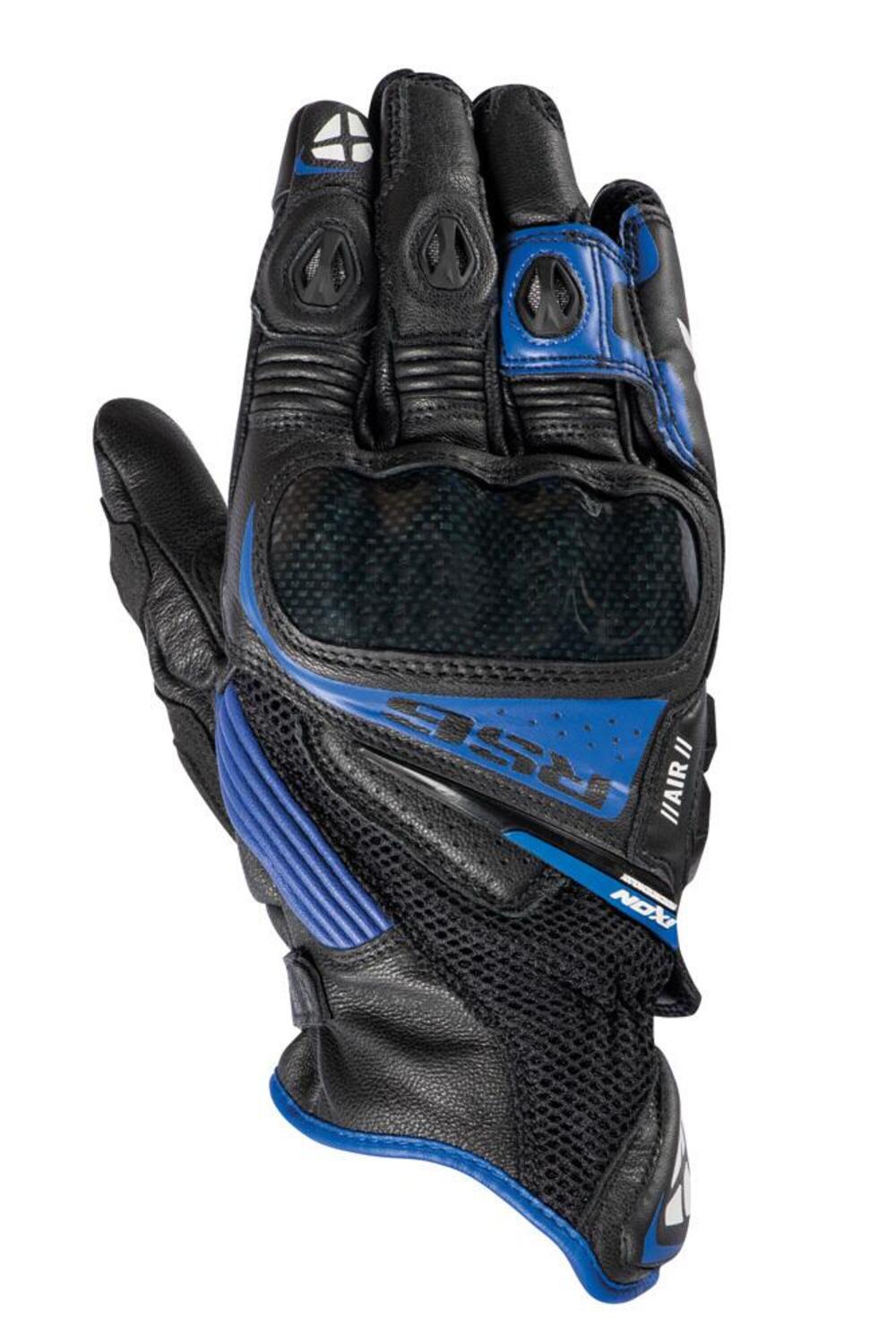 Guanti moto pelle estivi Ixon RS6 AIR Nero Bianco