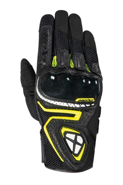 Guanti moto pelle estivi Ixon RS5 AIR Nero Giallo