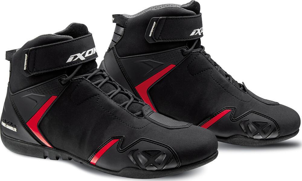 Scarpe moto Ixon GAMBLER WP CE Nero Rosso