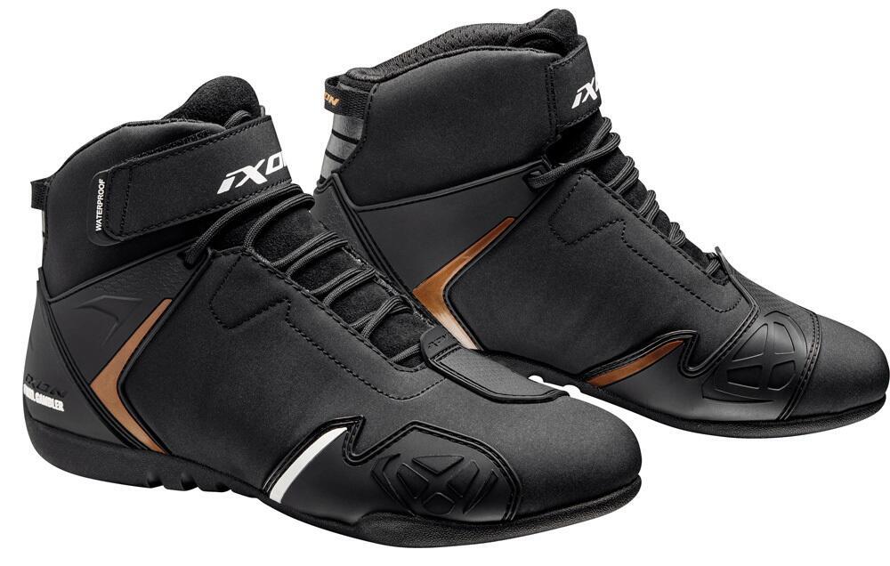 Scarpe moto donna Ixon GAMBLER WP LADY Nero Oro