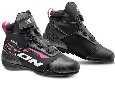 Scarpe moto Ixon RANKER WP LADY Nero Bianco Fucsia
