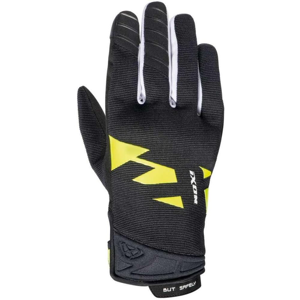 Guanti moto Ixon MS FEVER nero bianco giallo fluo
