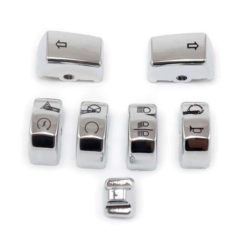 Coperchietti interruttori cromati per Sportster da 