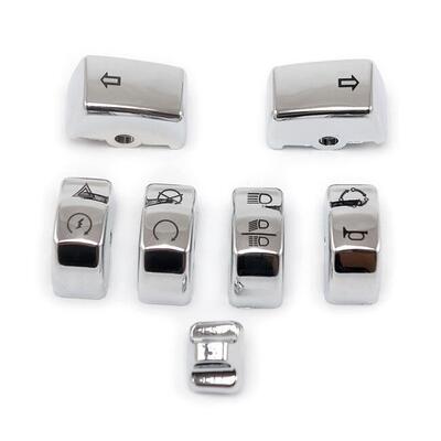 Coperchietti interruttori cromati per Sportster da 