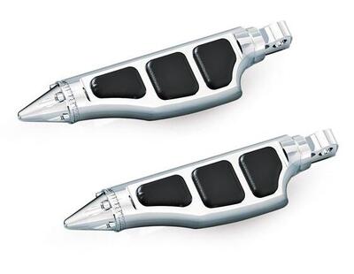 Pedaline Kuryakyn Stiletto cromate con adattatore 