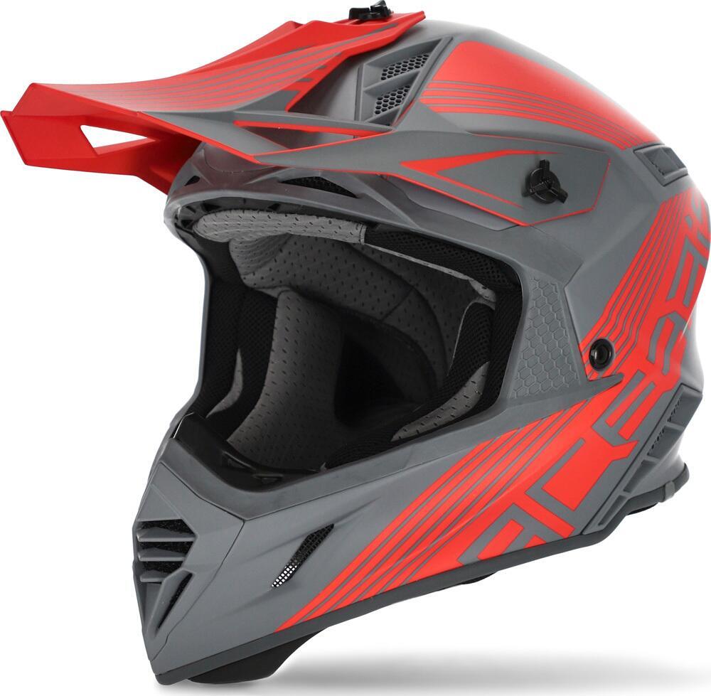Casco cross Acerbis X-TRACK VTR in fibra Grigio Ro