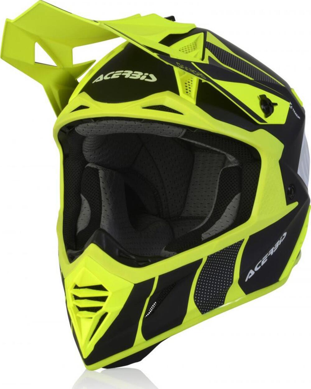 Casco cross Acerbis X-TRACK VTR in fibra Nero Gial