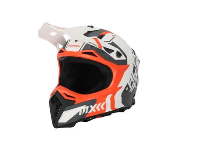 Casco cross Acerbis Profile 5 Bianco Arancio