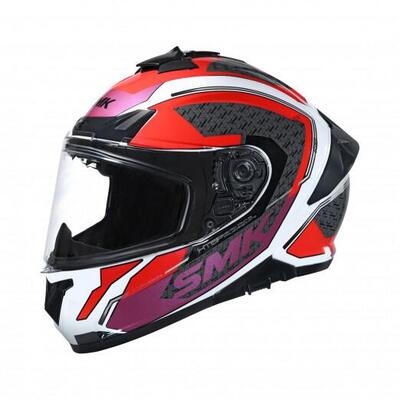 Casco integrale SMK TYPHOON RD1 Bianco Nero Rosso 