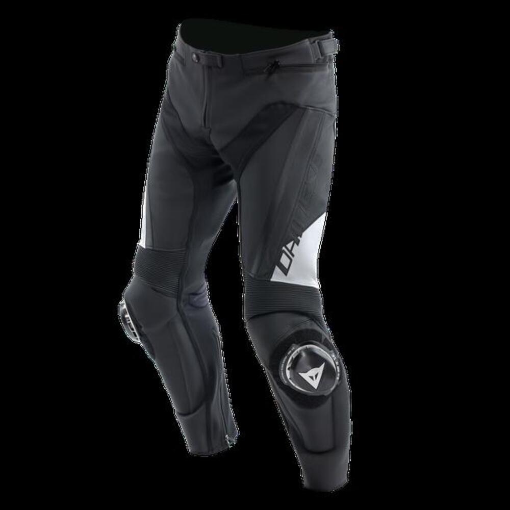 Pantaloni moto pelle Dainese DELTA 4 Nero Bianco