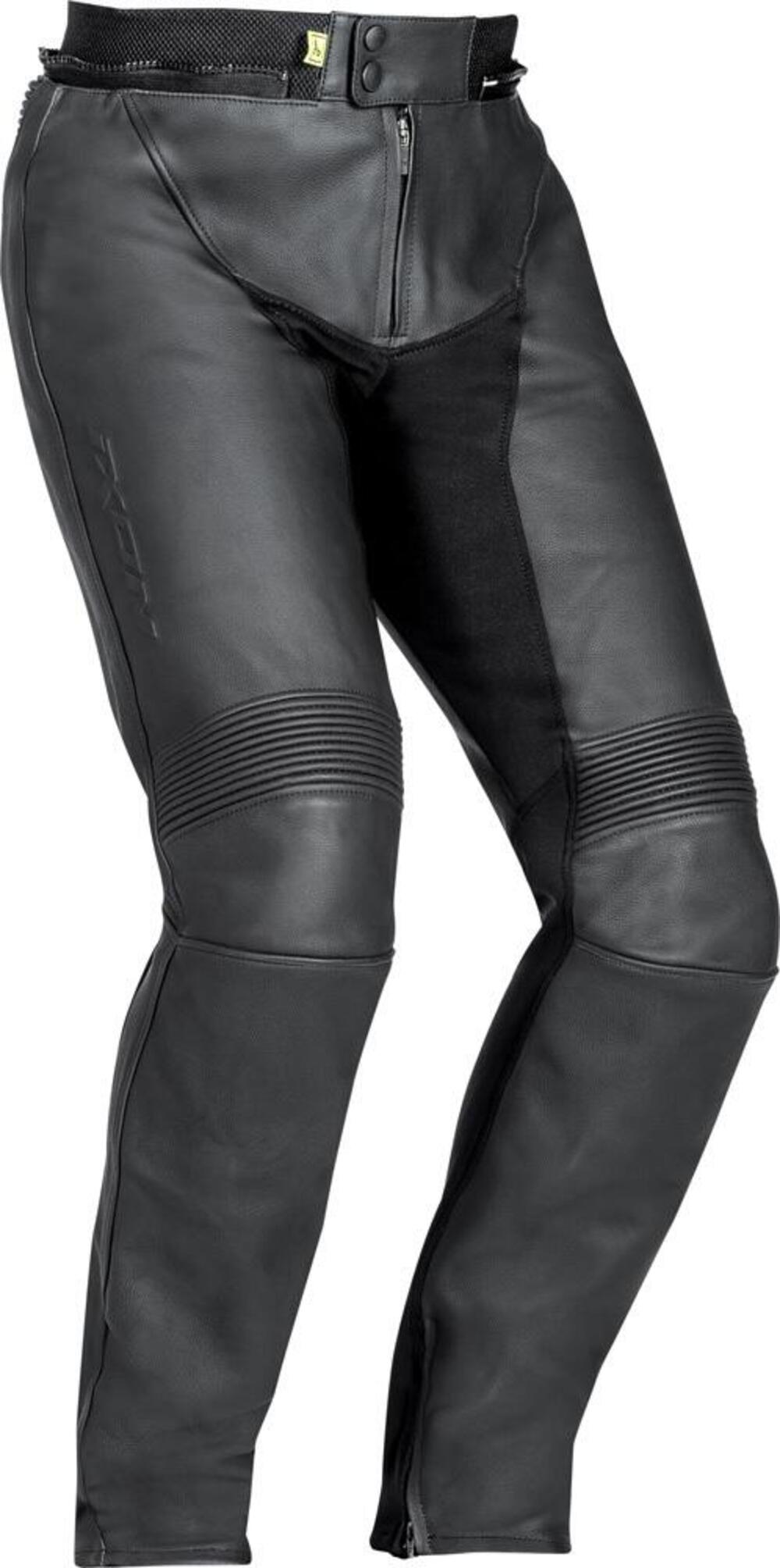 Pantaloni moto pelle Ixon HAWK nero
