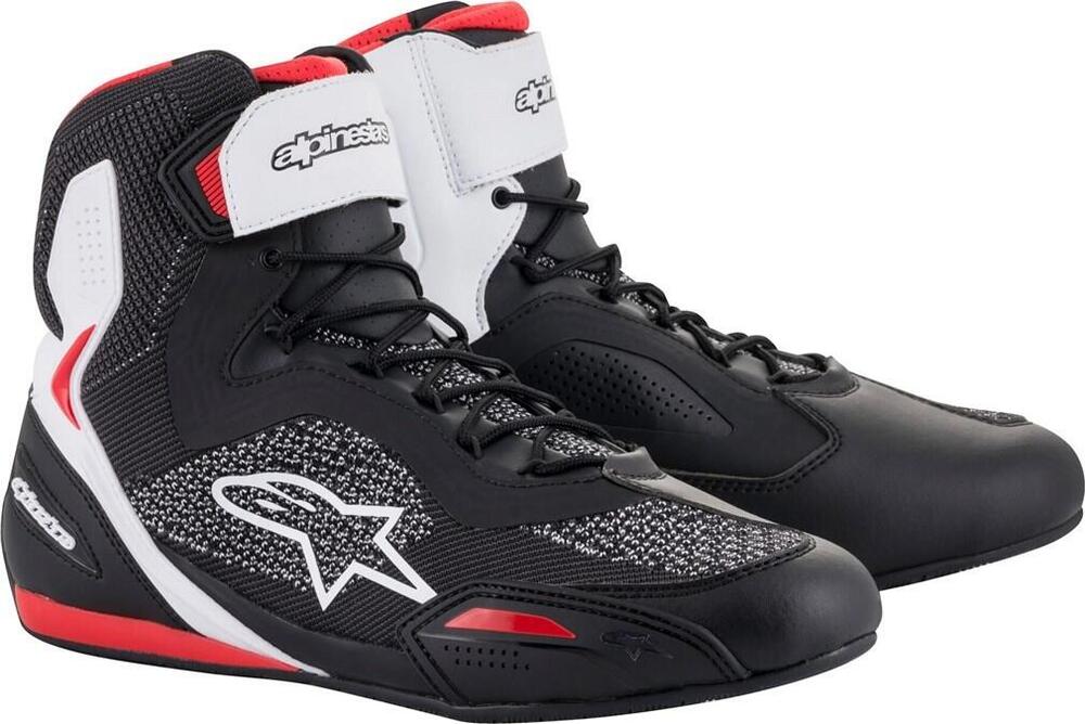 Scarpe moto Alpinestars FASTER-3 RIDEKNIT Nero Bia