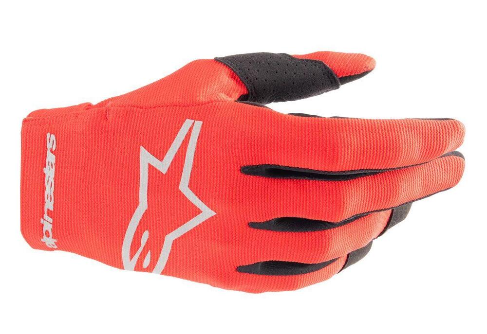 Guanti cross Alpinestars RADAR GLOVES Rosso Argent