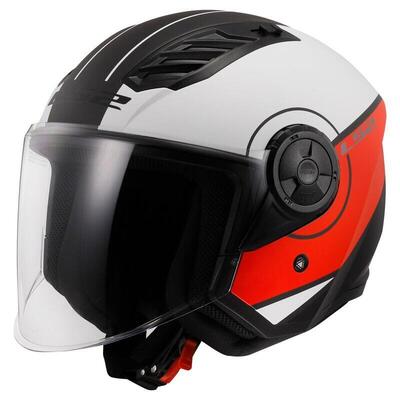 Casco Jet LS2 OF616 Airflow 2 Cover bianco rosso o