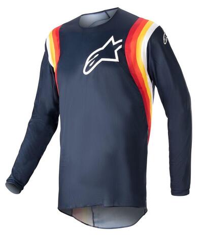 Maglia cross Alpinestars FLUID CORSA Blu Navy Scur