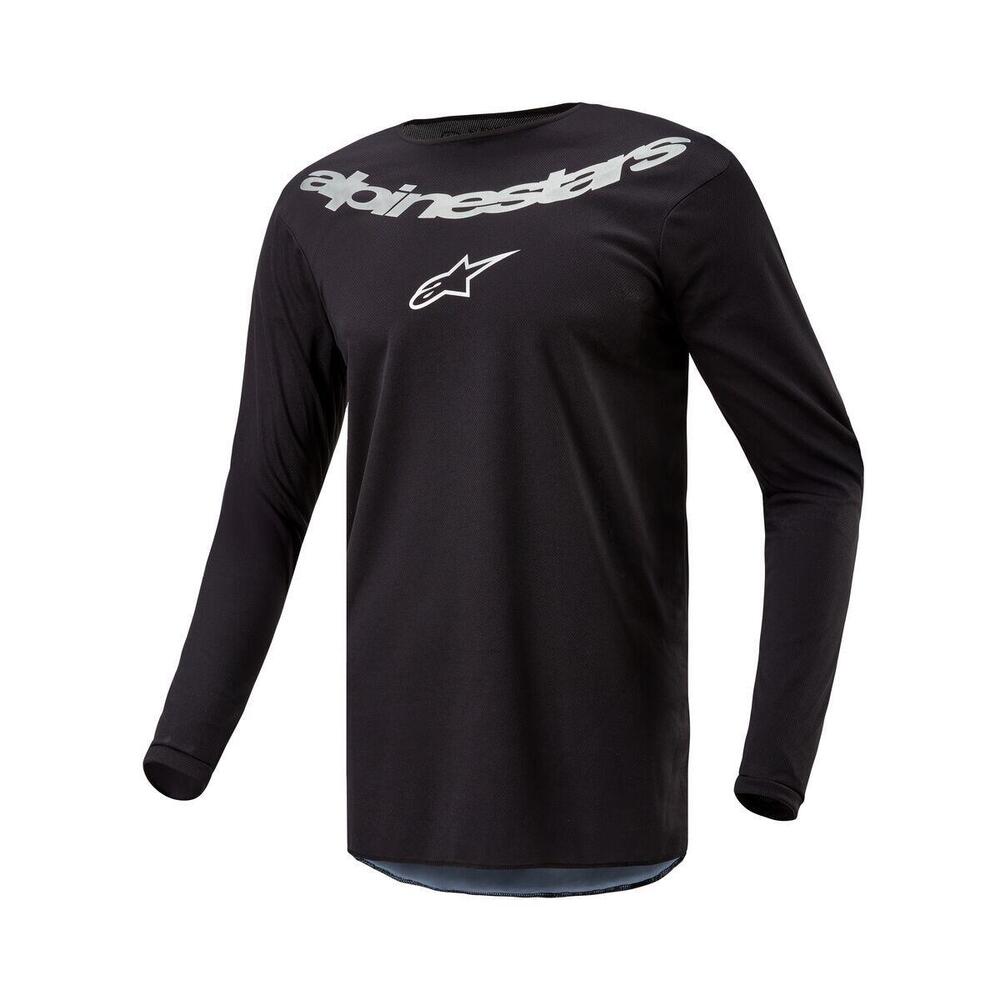 Maglia cross Alpinestars FLUID GRAPHITE JERSEY Ner