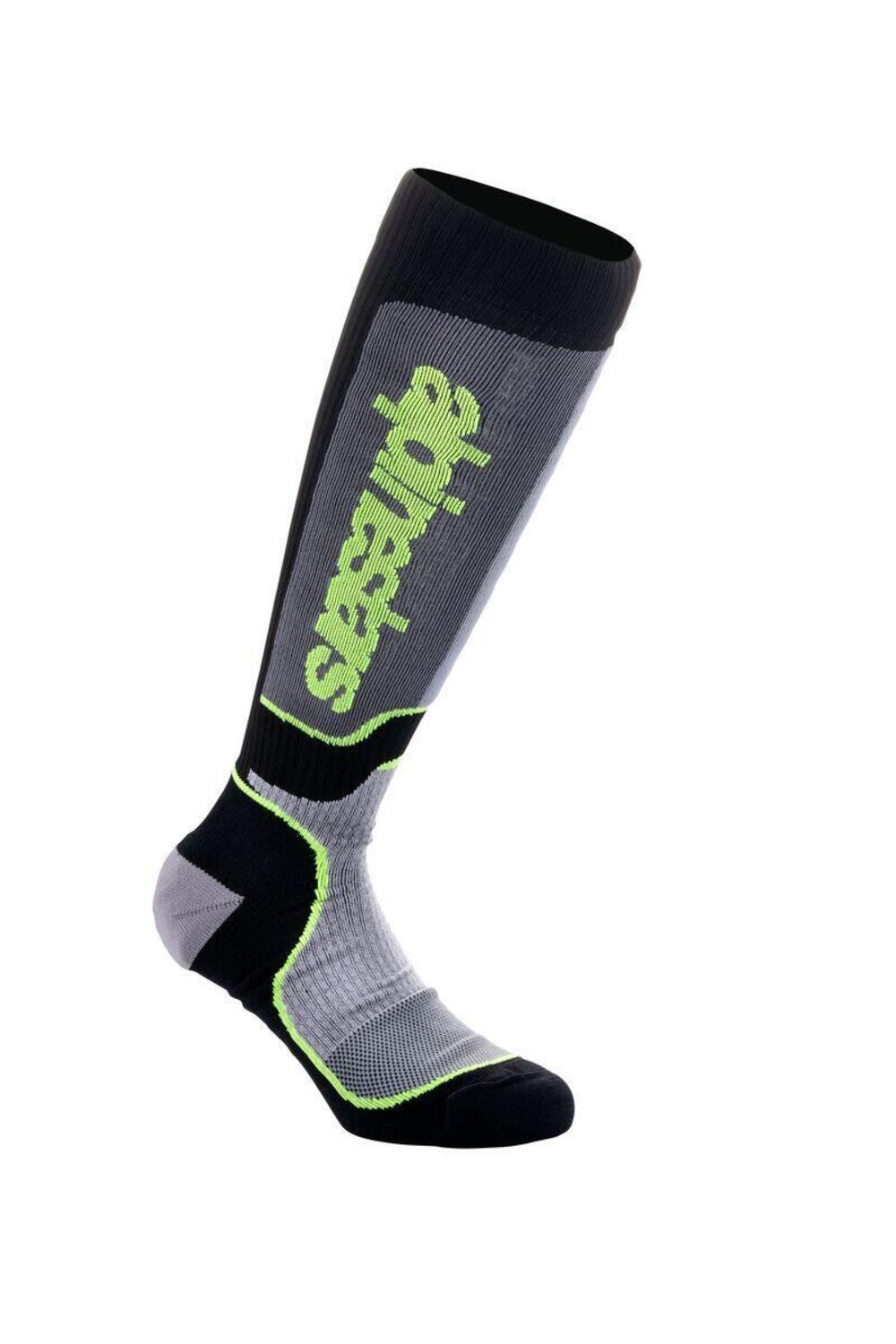 Calze tecniche Alpinestars MX PLUS SOCKS Nero Grig