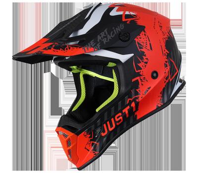Casco cross Just1 J38 Mask Arancione Titanio Nero