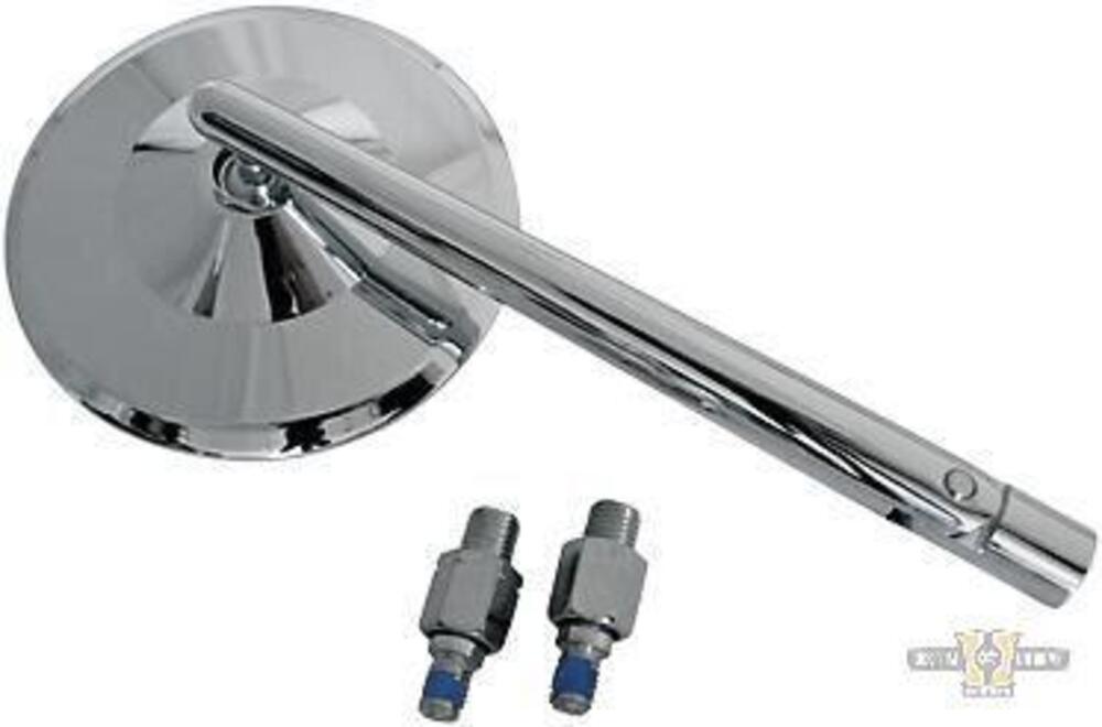 Specchietto rotondo cromato Omologato Custom Chrom 