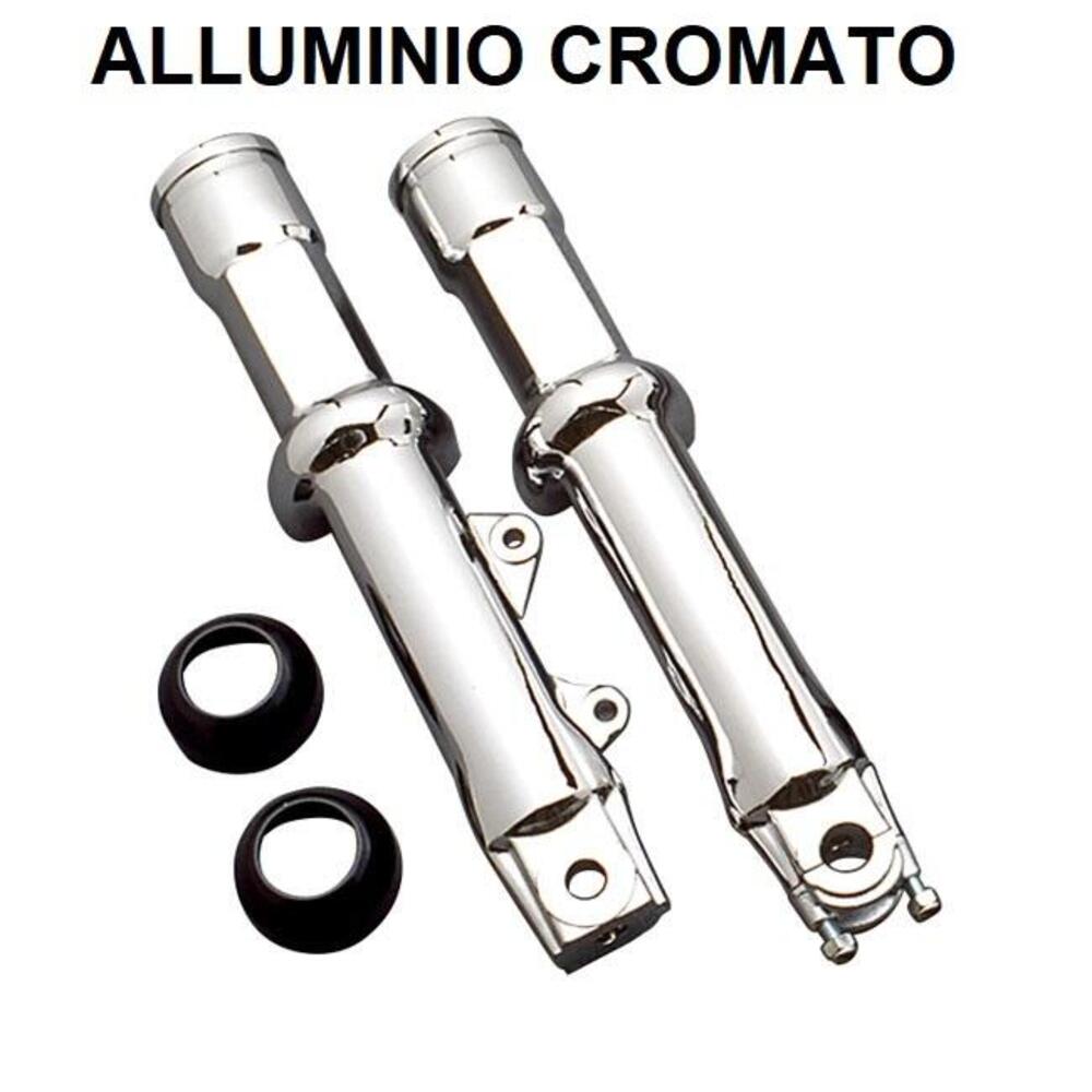 Coppia gambaletti forcelle cromati per Softail FXS 
