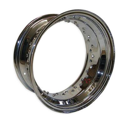 Cerchione 18x8 - 80 fori - inox lucido TTS 