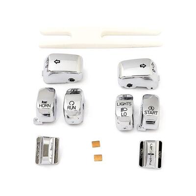 Coperchietti interruttori cromati per Road King da 