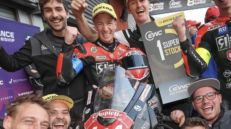 8 ore di Spa-Francorchamps; vince Aprilia nella Superstock e Canepa con R1 nella Superbike