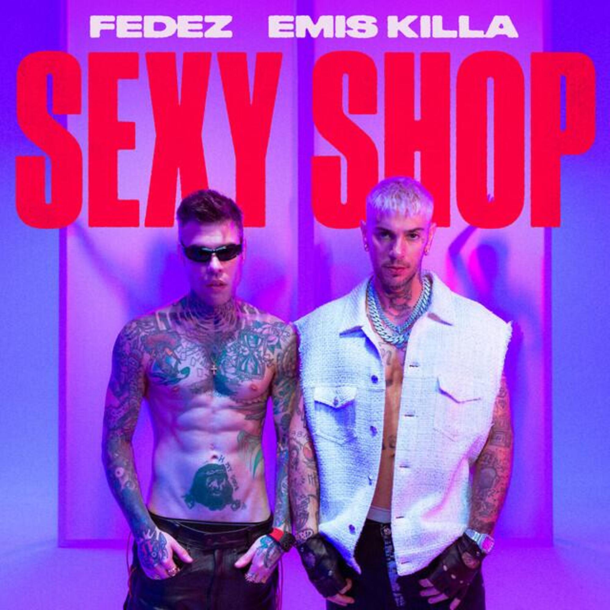 La copertina del singolo &quot;Sexy Shop&quot; di Fedez ed Emis Killa